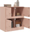 vidaXL - Dressoir - 67x39x73 - cm - staal - roze
