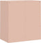 vidaXL - Dressoir - 67x39x73 - cm - staal - roze