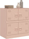vidaXL - Dressoir - 67x39x73 - cm - staal - roze