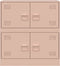 vidaXL - Dressoir - 67x39x73 - cm - staal - roze