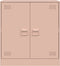 vidaXL - Dressoir - 67x39x73 - cm - staal - roze