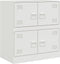 vidaXL - Dressoir - 67x39x73 - cm - staal - wit