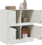 vidaXL - Dressoir - 67x39x73 - cm - staal - wit