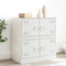 vidaXL - Dressoir - 67x39x73 - cm - staal - wit