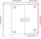vidaXL - Dressoir - 67x39x73 - cm - staal - wit
