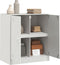 vidaXL - Dressoir - 67x39x73 - cm - staal - wit