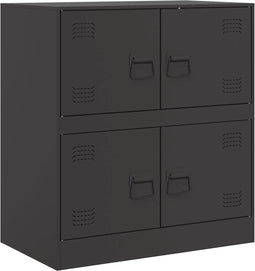 vidaXL - Dressoir - 67x39x73 - cm - staal - zwart