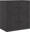 vidaXL - Dressoir - 67x39x73 - cm - staal - zwart