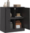 vidaXL - Dressoir - 67x39x73 - cm - staal - zwart