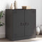vidaXL - Dressoir - 67x39x73 - cm - staal - zwart