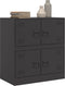 vidaXL - Dressoir - 67x39x73 - cm - staal - zwart
