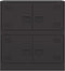 vidaXL - Dressoir - 67x39x73 - cm - staal - zwart