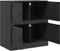 vidaXL - Dressoir - 67x39x73 - cm - staal - zwart