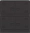 vidaXL - Dressoir - 67x39x73 - cm - staal - zwart