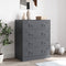 vidaXL - Dressoir - 67x39x83 - cm - staal - antracietkleurig