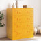 vidaXL - Dressoir - 67x39x83 - cm - staal - mosterdgeel