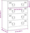 vidaXL - Dressoir - 67x39x83 - cm - staal - mosterdgeel