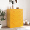 vidaXL - Dressoir - 67x39x83 - cm - staal - mosterdgeel