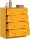 vidaXL - Dressoir - 67x39x83 - cm - staal - mosterdgeel