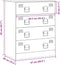vidaXL - Dressoir - 67x39x83 - cm - staal - olijfgroen