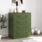 vidaXL - Dressoir - 67x39x83 - cm - staal - olijfgroen