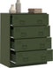 vidaXL - Dressoir - 67x39x83 - cm - staal - olijfgroen