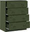 vidaXL - Dressoir - 67x39x83 - cm - staal - olijfgroen