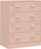 vidaXL - Dressoir - 67x39x83 - cm - staal - roze