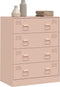 vidaXL - Dressoir - 67x39x83 - cm - staal - roze