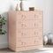 vidaXL - Dressoir - 67x39x83 - cm - staal - roze