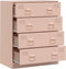 vidaXL - Dressoir - 67x39x83 - cm - staal - roze