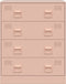 vidaXL - Dressoir - 67x39x83 - cm - staal - roze