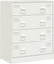 vidaXL - Dressoir - 67x39x83 - cm - staal - wit