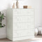 vidaXL - Dressoir - 67x39x83 - cm - staal - wit