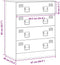 vidaXL - Dressoir - 67x39x83 - cm - staal - wit