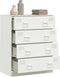 vidaXL - Dressoir - 67x39x83 - cm - staal - wit