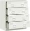 vidaXL - Dressoir - 67x39x83 - cm - staal - wit