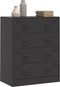 vidaXL - Dressoir - 67x39x83 - cm - staal - zwart