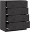 vidaXL - Dressoir - 67x39x83 - cm - staal - zwart