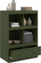 vidaXL - Dressoir - 67x39x95 - cm - staal - olijfgroen