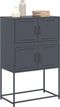 vidaXL - Dressoir - 68,5x38,5x107 - cm - staal - antracietkleurig