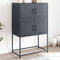 vidaXL - Dressoir - 68,5x38,5x107 - cm - staal - antracietkleurig