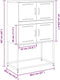 vidaXL - Dressoir - 68,5x38,5x107 - cm - staal - antracietkleurig