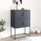 vidaXL - Dressoir - 68,5x38,5x107 - cm - staal - antracietkleurig
