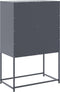 vidaXL - Dressoir - 68,5x38,5x107 - cm - staal - antracietkleurig