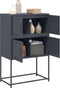 vidaXL - Dressoir - 68,5x38,5x107 - cm - staal - antracietkleurig