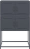 vidaXL - Dressoir - 68,5x38,5x107 - cm - staal - antracietkleurig