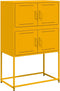 vidaXL - Dressoir - 68,5x38,5x107 - cm - staal - mosterdgeel