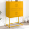 vidaXL - Dressoir - 68,5x38,5x107 - cm - staal - mosterdgeel