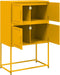 vidaXL - Dressoir - 68,5x38,5x107 - cm - staal - mosterdgeel